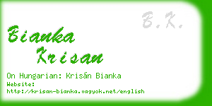 bianka krisan business card